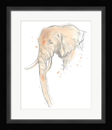 Framed Blush Savannah I Print