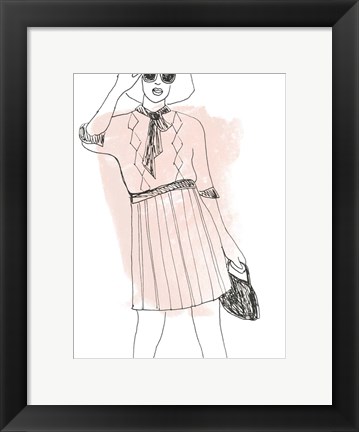 Framed Fashion Sketches I Print