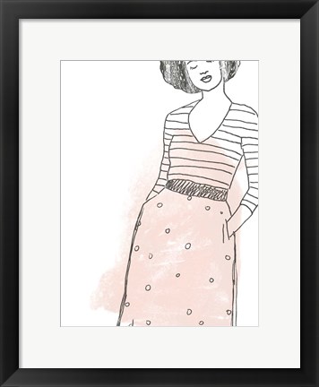Framed Fashion Sketches II Print
