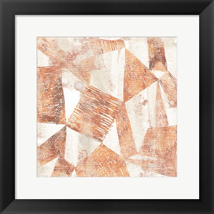 Framed Red Earth Textile II Print