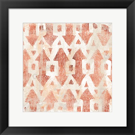 Framed Red Earth Textile III Print