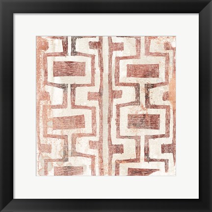 Framed Red Earth Textile V Print