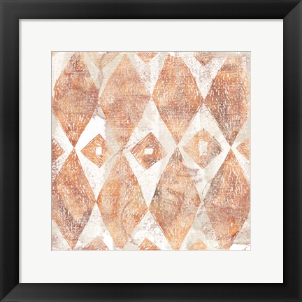 Framed Red Earth Textile VI Print