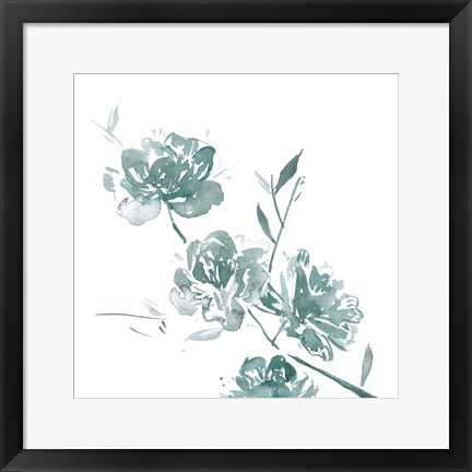 Framed Traces of Flowers II Print