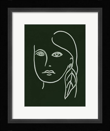 Framed Malachite Portrait I Print