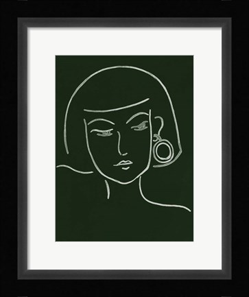 Framed Malachite Portrait II Print