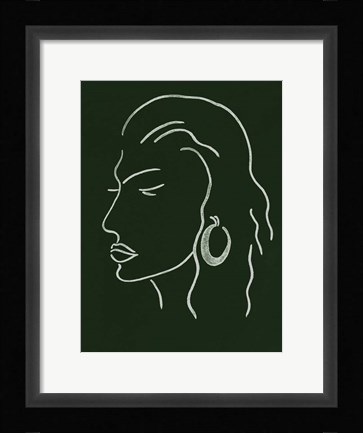Framed Malachite Portrait III Print