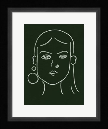 Framed Malachite Portrait IV Print
