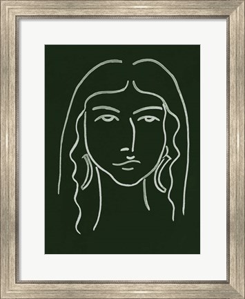 Framed Malachite Portrait VI Print