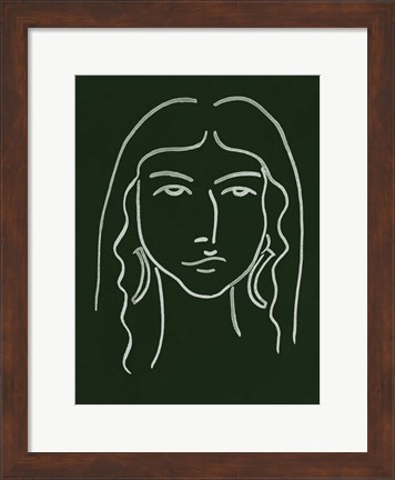 Framed Malachite Portrait VI Print