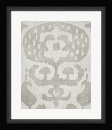 Framed Shadow Ikat I Print