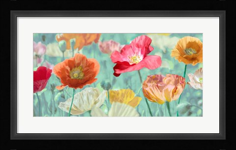 Framed Poppies in Bloom Print