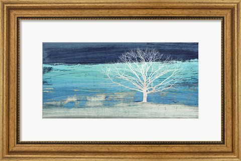 Framed Treescape #3 (Azure) Print