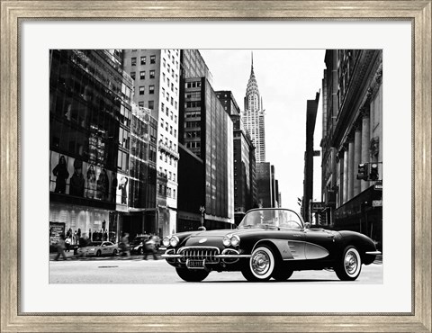 Framed Roadster in NYC Print