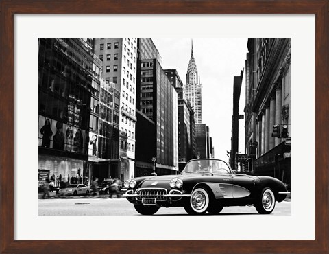Framed Roadster in NYC Print