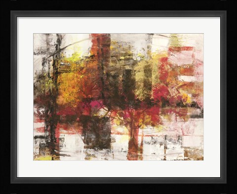 Framed Astratto Cremisi Print