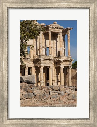 Framed Turkey, Izmir, Kusadasi, Ephesus The Library Of Ephesus Print