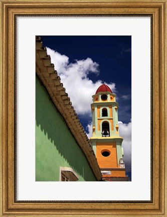 Framed Cuba, Trinidad Iglesia Y Convento De San Francisco Belltower Print