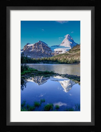 Framed Mount Assiniboine And Mount Magog As Seen From Sunburst Lake Print