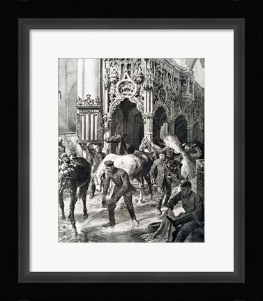 Framed WORLD WAR I (1914-1918) The Occupation Of Aerschot By The Germans Print