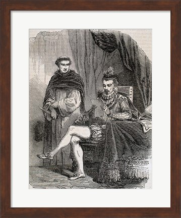 Framed HENRY III Of France (1551-1589) Showing The Monk Jacobo Clement Print