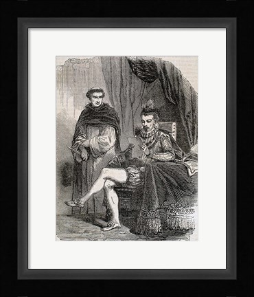 Framed HENRY III Of France (1551-1589) Showing The Monk Jacobo Clement Print