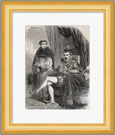 Framed HENRY III Of France (1551-1589) Showing The Monk Jacobo Clement Print