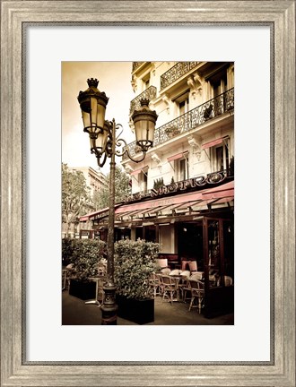 Framed Le Metro Restaurant, Left Bank, Paris, France Print