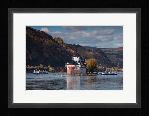 Framed Germany, Pfalzgrafenstein Castle, 14th Centurycastle On The Rhein River Print