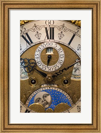 Framed Germany, Furtwangen, Detail Of 19th Century Antique Clock Face Print