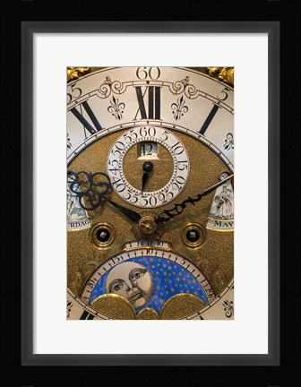 Framed Germany, Furtwangen, Detail Of 19th Century Antique Clock Face Print