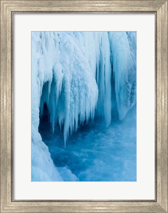 Framed Godafoss Waterfall Of Iceland During Winter Print