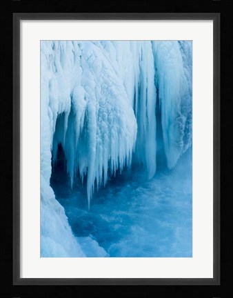 Framed Godafoss Waterfall Of Iceland During Winter Print