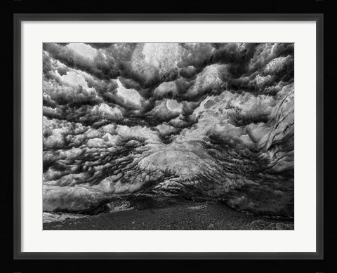 Framed Ice Cave In The Glacier Breidamerkurjokull In Vatnajokull National Park Print