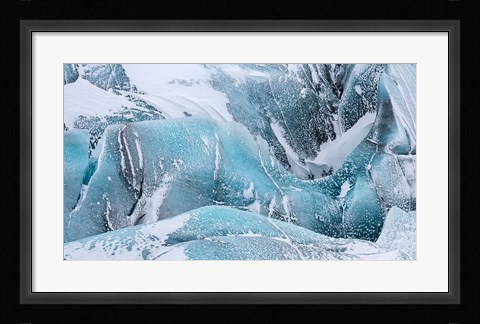 Framed Svinafellsjoekull Glacier In Vatnajokull During Winter Glacier Front And Icefall Print