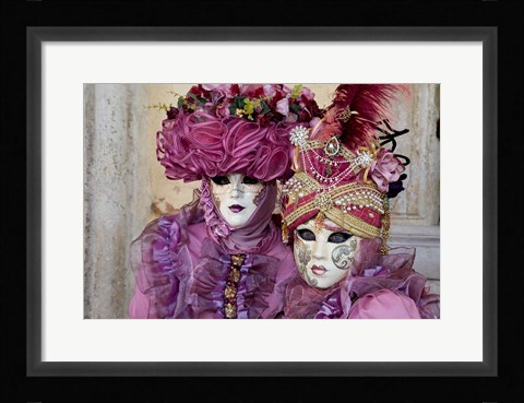 Framed Venice At Carnival Time, Italy Print