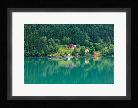 Framed Wooden Farmhouses Architecture Olden Norway Print