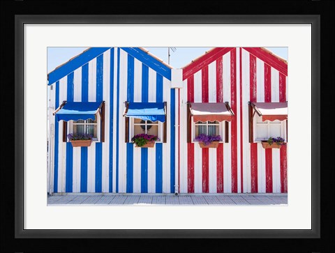 Framed Portugal, Costa Nova, Fisherman's Village Print