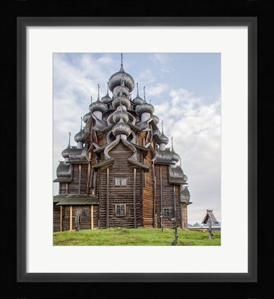 Framed Kizhi Pogost Wooden Church In Lake Onega Karelia Russia Print