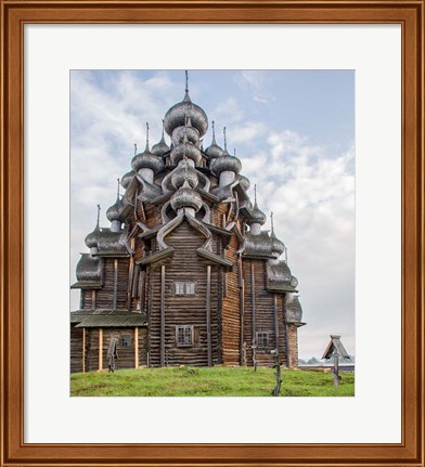 Framed Kizhi Pogost Wooden Church In Lake Onega Karelia Russia Print
