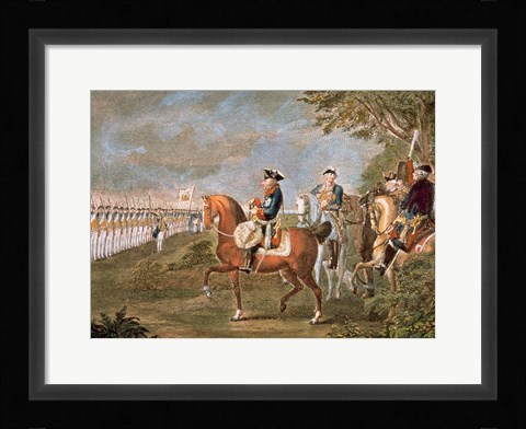 Framed Parade Of The Troops Before Frederick II Print