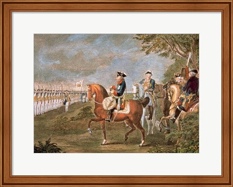 Framed Parade Of The Troops Before Frederick II Print