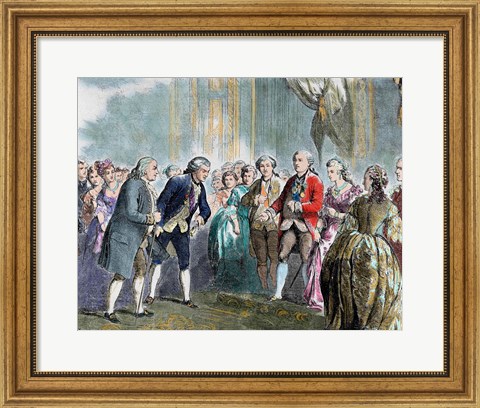 Framed Benjamin Franklin (1706-1790) Print