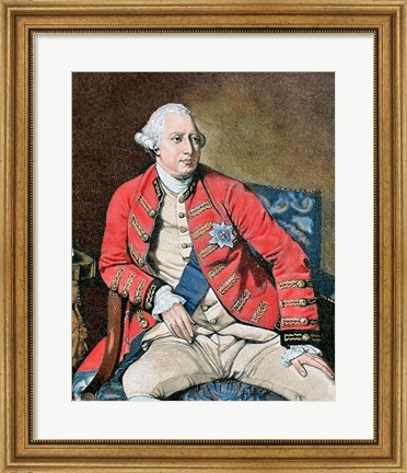 Framed George Iii (London, 1738-Windsor, 1820) Print