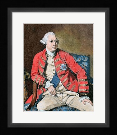 Framed George Iii (London, 1738-Windsor, 1820) Print