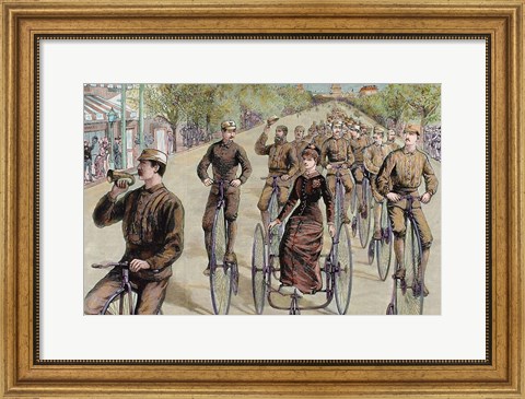 Framed American League Cycles In Pennsylvania Avenue Mid May 1884 Washington Print