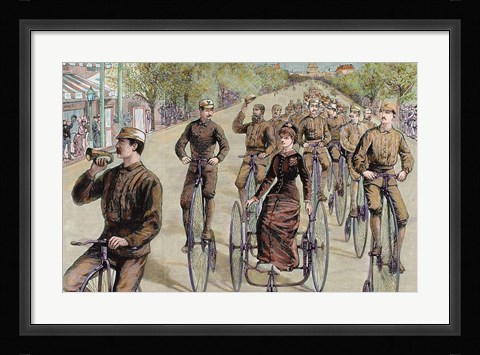 Framed American League Cycles In Pennsylvania Avenue Mid May 1884 Washington Print