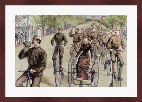 Framed American League Cycles In Pennsylvania Avenue Mid May 1884 Washington Print