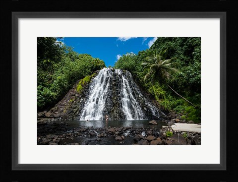 Framed Kepirohi Waterfall, Pohnpei, Micronesia Print