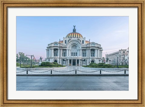 Framed Mexico City, Palacio De Bella Artes At Dawn Print
